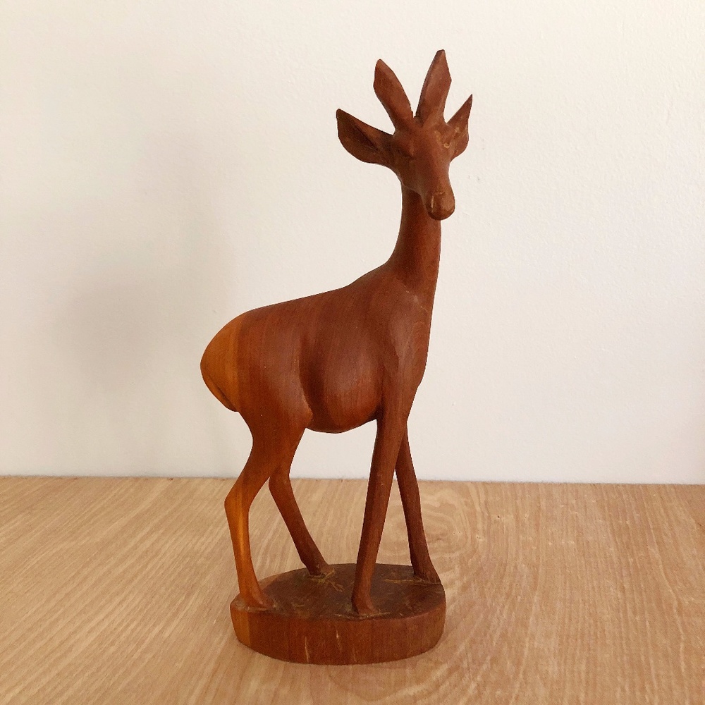 Hand-Carved Large Wooden Goat Made In Kenya